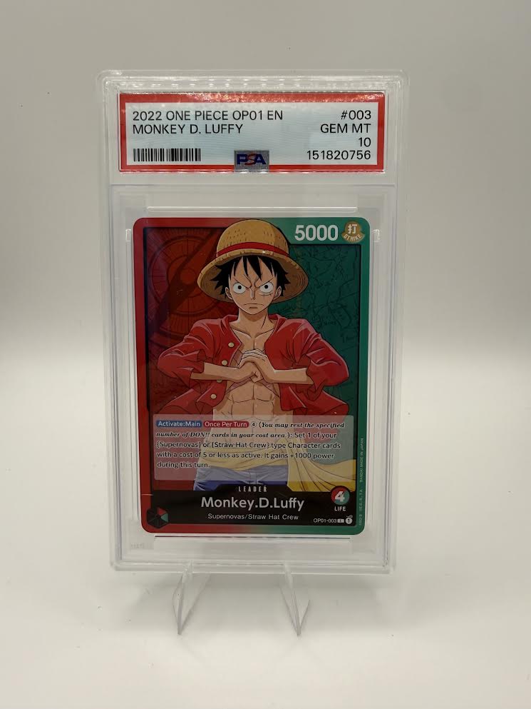 Monkey D. Luffy OP01-003 Pre-Errata β Romance Dawn β PSA 10