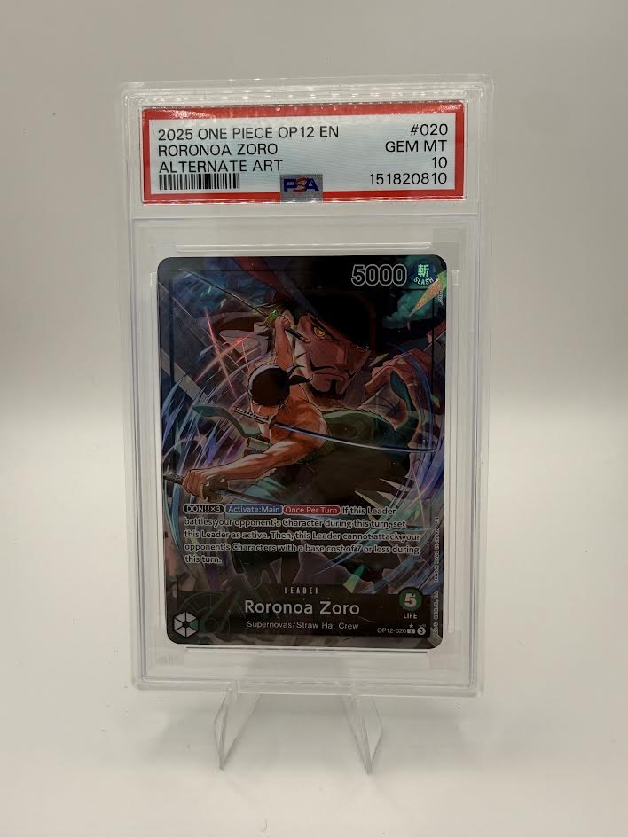 Roronoa Zoro OP12-020 Alternate Art Leader – Legacy of the Master – PSA 10