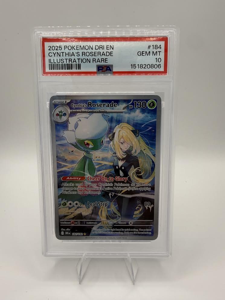 Cynthia's Roserade #184 Illustration Rare – Destined Rivals – PSA 10