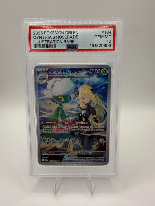 Cynthia's Roserade #184 Illustration Rare – Destined Rivals – PSA 10