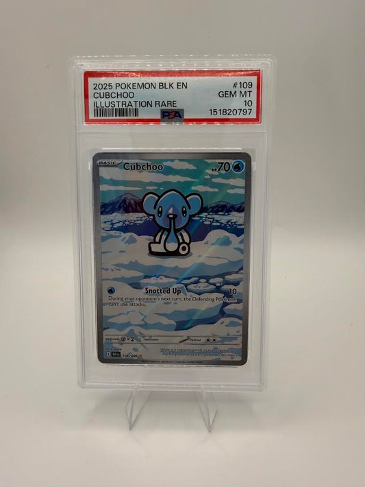 Cubchoo #109 Illustration Rare – Black Bolt – PSA 10