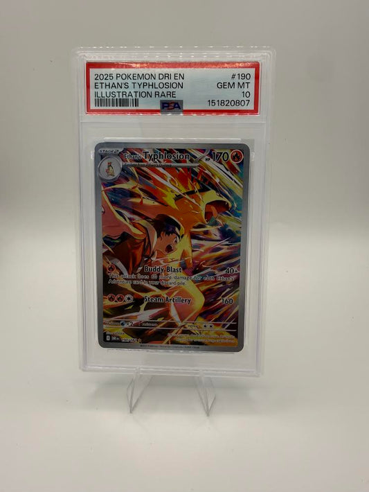 Ethan's Typhlosion #190 Illustration Rare – Destined Rivals – PSA 10