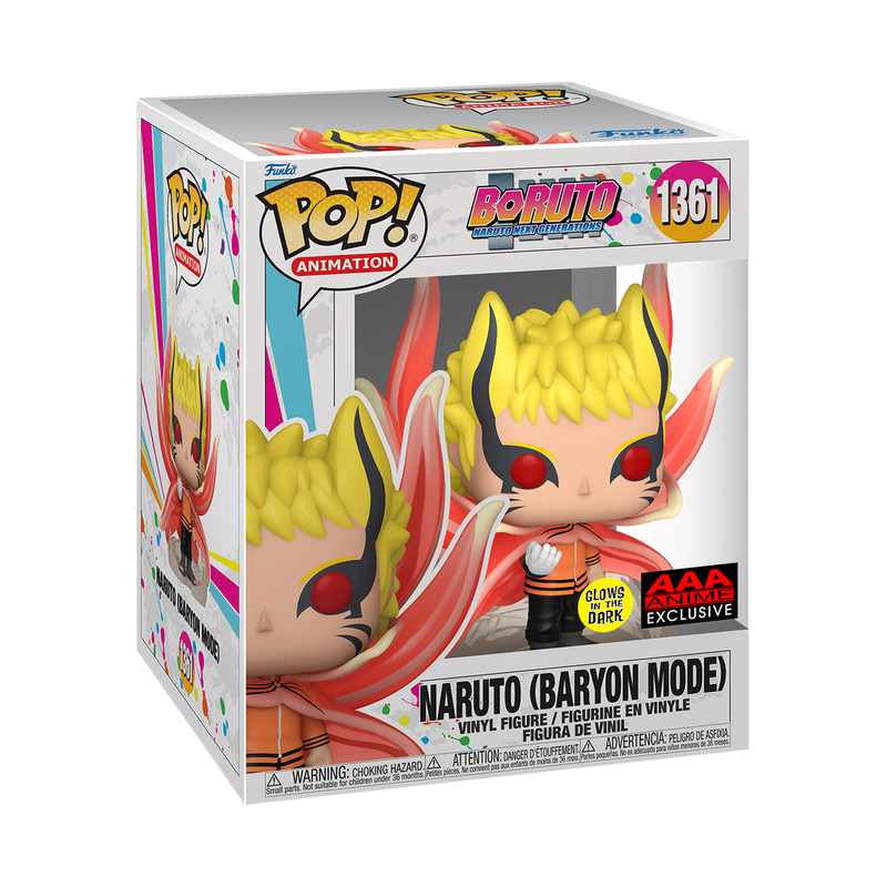 Funko Pop! Naruto: Naruto (Baryon Mode) (GITD) AAA Exclusive #1361