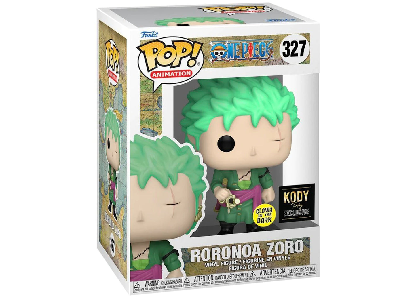 Funko Pop! One Piece : Roronoa Zoro (GITD) (Kody Exclusive) #327