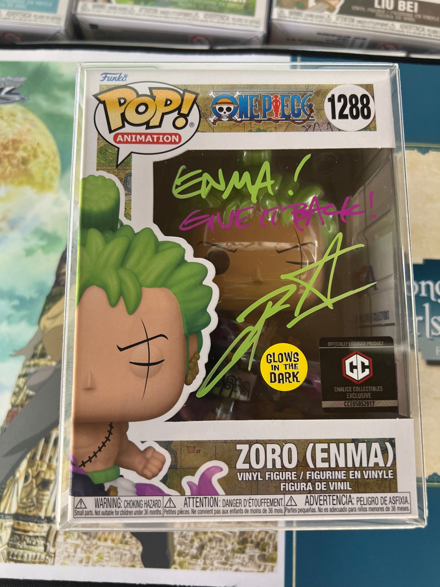 Funko Pop! Animation One Piece Zoro (Enma) GITD Chalice Collectibles  Exclusive Figure #1288