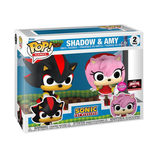 Funko Pop! Sonic the Hedgehog: Shadow & Amy (flocked) (Targetcon)